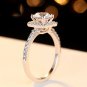 Elegant 1ct CZ/Moissanite Square Geometry 925 Sterling Silver Ring