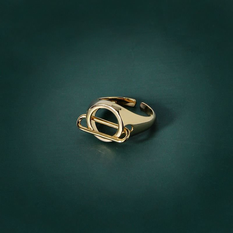 Fashion Pin 925 Sterling Silver Adjustable Ring
