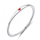 Girl Red Heart 925 Sterling Silver Ring