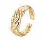 Simple Irregular Wave 925 Sterling Silver Adjustable Ring