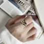 Irregular Let It Be Wide 925 Sterling Silver Adjustable Ring