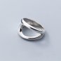 Simple Hollow D Shape 925 Sterling Silver Ring
