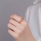 Hollow Chain Circles 925 Sterling Silver Adjustable Ring