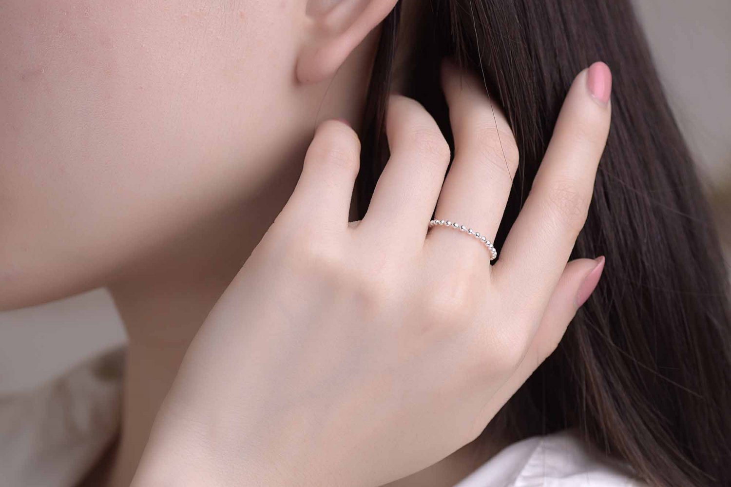 Beads Chain 925 Sterling Silver Ring