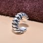 Men Lighting 925 Sterling Silver Adjustable Ring
