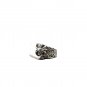 Classic Vintage Geometry Flower Cross 925 Sterling Silver Adjustable Ring