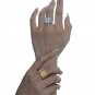 Fashion Irregular Folding Paper 925 Sterling Silver Adjustable Ring