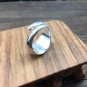 Men Punk Smooth Surface Star 925 Sterling Silver Adjustable Ring