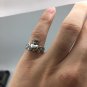Gift Vintage Crown Heart Angel Wings 925 Sterling Silver Adjustable Ring