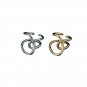 Irregular Line Cross 925 Sterling Silver Adjustable Ring