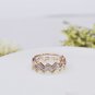 Wave Cubic Zirconia Solid 925 Sterling Silver Ring