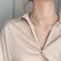 Asymmetry Fishbone Triangle 925 Sterling Silver Choker Necklace