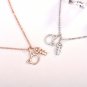 Cute Cat Head Fish Bone 925 Sterling Silver Necklace