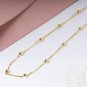 Choker Beads 925 Sterling Silver Adjustable Cross Chain Necklace