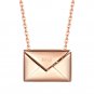 Valentine Love Letter Open Envelope 925 Sterling Silver Necklace