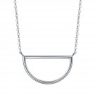 Semicircle 925 Sterling Silver Necklace