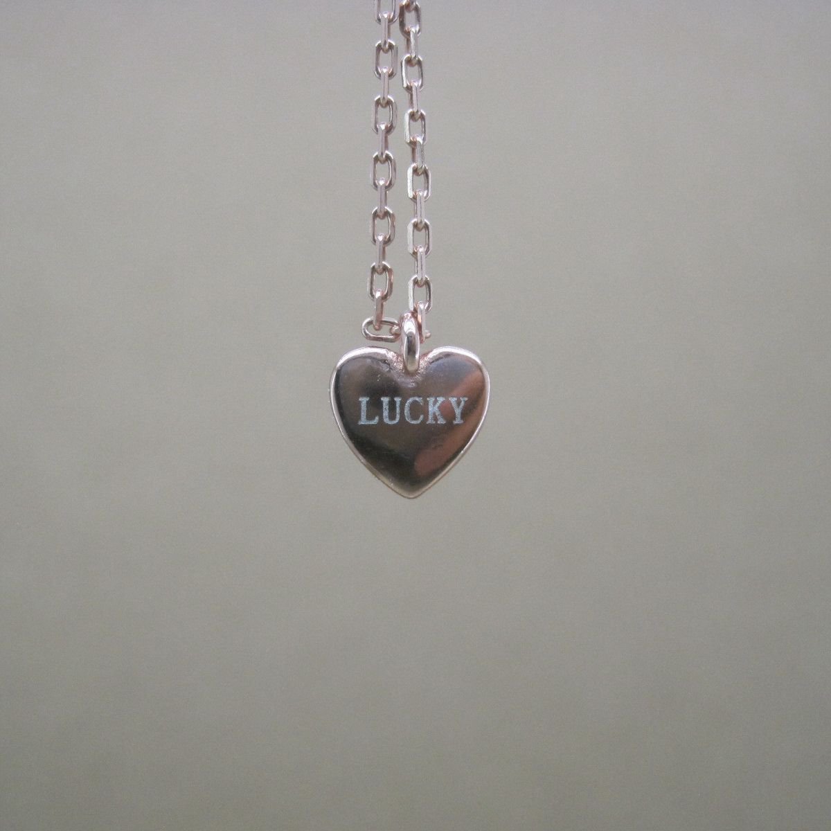 Simple Gift Lucky Heart 925 Sterling Silver Necklace