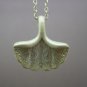 Elegant Apricot Leaf 925 Sterling Silver Necklace