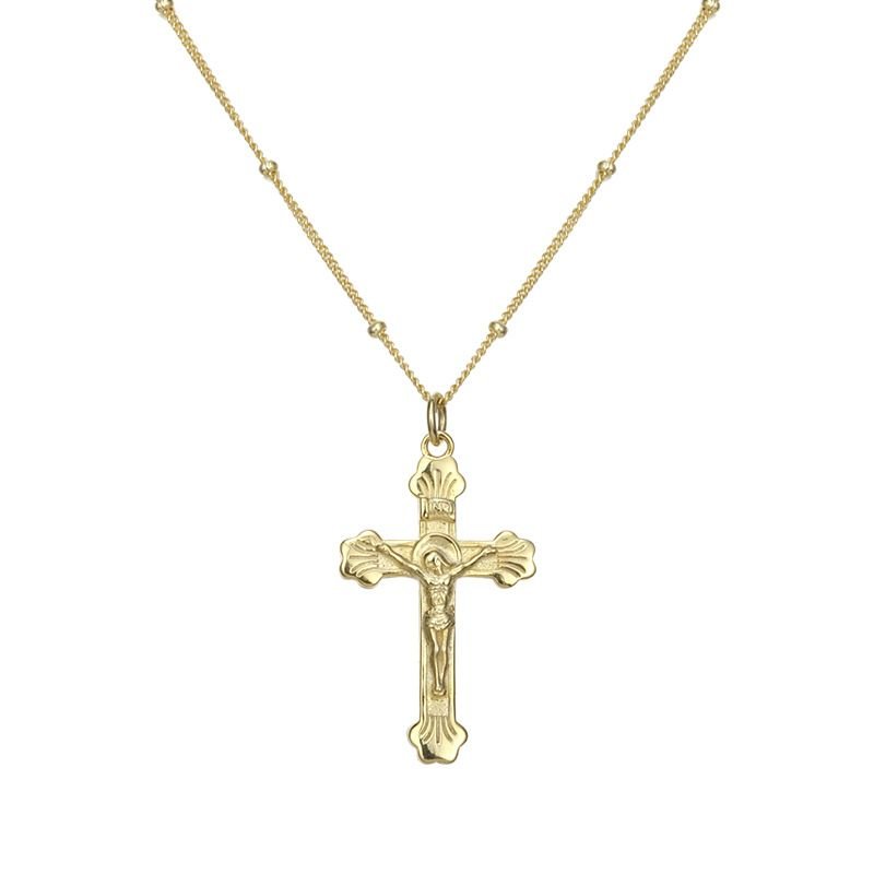 Classic Jesus Cross 925 Sterling Silver Necklace