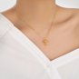 Modern Double Layers Irregular Border Rivet Mushroom Silver Necklace