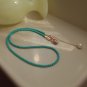 Gift Natural Turquoise Pearls Ping Buckle Tassle 925 Sterling Silver Necklace