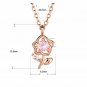 CZ Flower 925 Sterling Silver Necklace