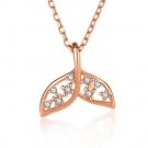 Beautiful CZ Fish Tail 925 Sterling Silver Necklace