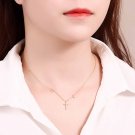 Elegant CZ Cross Heart Star 925 Sterling Silver Necklace