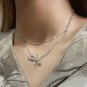 Office OT Shape CZ 925 Sterling Silver Necklace