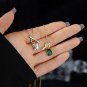 Office Radiant CZ 925 Sterling Silver OT Shape Necklace