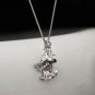 Halloween Holiday Magic Hat Ghost CZ 925 Sterling Silver Necklace
