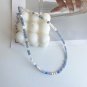 Hot Geometry Round Square Natural Blue Gemstone 925 Sterling Silver Necklace