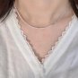 Office Mini Natural Pearls Blue Aquamarine 925 Sterling Silver Necklace