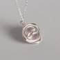 Round Flower Bee Elephant Infinite 925 Sterling Silver Pendant
