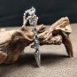 Chinese Traditional Weapon 925 Sterling Silver Vintage Men DIY Pendant