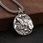 Vintage Men Triangle Red Eye 925 Sterling Silver Cobweb DIY Pendant