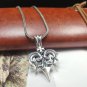 Vintage Men Cross Sword Letters 925 Sterling Silver DIY Pendant
