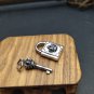 Vintage Gift Promise Crown Lock And Key 925 Sterling Silver DIY Pendant