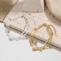 Fashion Natural Pearl Fork CZ Knift 925 Sterling Silver Hollow Chain Bracelet