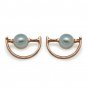 D Shape White Shell Pearl 925 Sterling Silver Stud Earrings