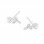 Beautiful Shell Pearl Tulips Flower 925 Sterling Silver Stud Earrings