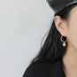Elegant Irregular Natural Pearl Ring 925 Sterling Silver Dangling Earrings