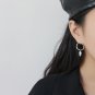 Elegant Irregular Natural Pearl Ring 925 Sterling Silver Dangling Earrings