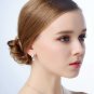 Fashion Butterfly White Shell Pearl CZ 925 Sterling Silver Dangle Earrings