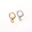 CHIC Circle Round Cubic Zirconia 925 Sterling Silver Hoop Earrings