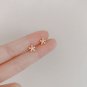 Mini Cubic Zirconia Flower 925 Sterling Silver Stud Earrings