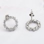 Circle of Ocean Micro Setting 925 Sterling Silver Stud Earring