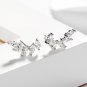 Beautiful CZ Leaves 925 Sterling Silver Studs Earrings
