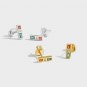 Green Red Yellow CZ Traffic Light  925 Sterling Silver Stud Earrings
