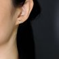 Gift Micro Setting CZ Heart 925 Sterling Silver Sweet Stud Earrings